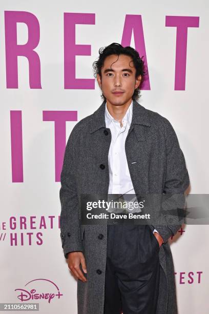 Justin H. Min attends a special screening of "The Greatest Hits" at The Ham Yard Hotel on March 27, 2024 in London, England.