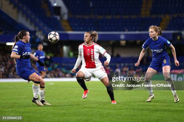 Chasity Grant of Ajax during the UEFA Women's Champions League 2023/24 Quarter Final Leg Two match between Chelsea FC Women and AFC Ajax at on March...