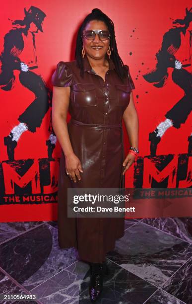 Lynn Nottage attends the press night after party for "MJ: The Musical" at The Londoner Hotel on March 27, 2024 in London, England.