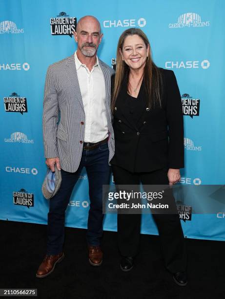 Christopher Meloni and Camryn Manheim at the Garden of Laughs Comedy Benefit held at The Theater at Madison Square Garden on March 27, 2024 in New...