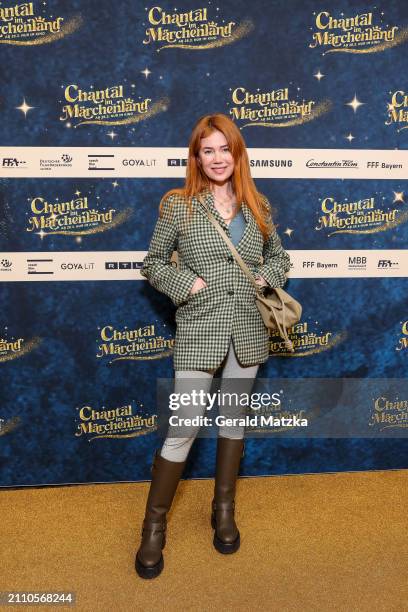 Palina Rojinski attends the "Chantal Im Maerchenland" Premiere at Zoo Palast on March 27, 2024 in Berlin, Germany.