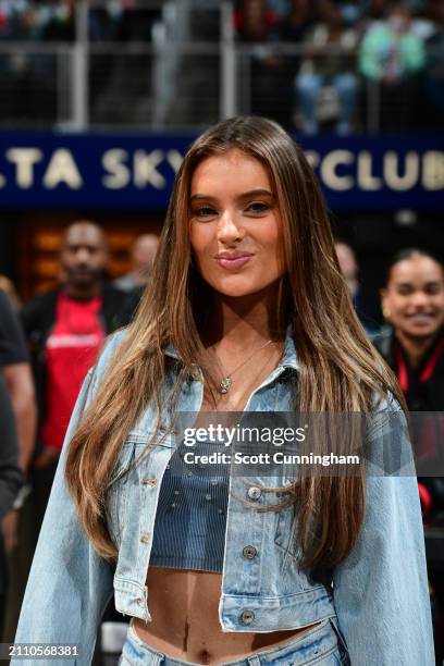 Lexi Young attends the game between the Portland Trail Blazers and Atlanta Hawks on March 27, 2024 at State Farm Arena in Atlanta, Georgia. NOTE TO...