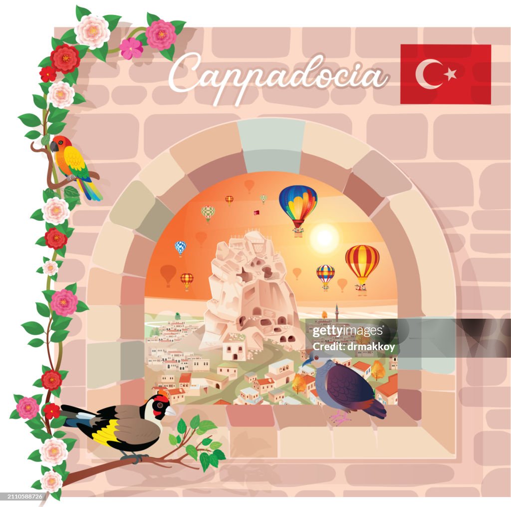 Ortahisar fortress in Cappadocia