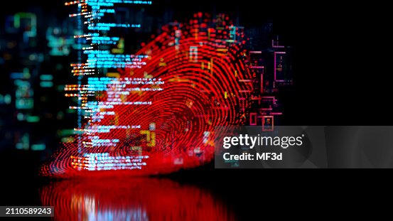 Personenidentitätskonzept mit Fingerabdruck und Code Personenidentitätskonzept mit Fingerabdruck und Code