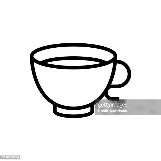 coffee cup line icon. - mocha stock illustrations