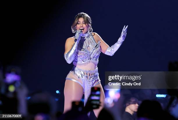 Nelly Furtado speaks onstage during the 2024 JUNO Awards at Scotiabank Centre on March 24, 2024 in Halifax, Nova Scotia.