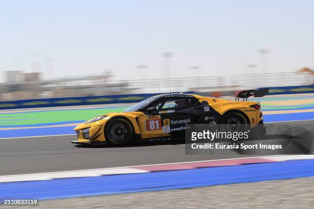 Tf Sport Corvette Z06 Gt3.R Charlie Eastwood / Rui Andrade / Tom Van Rompuy during FIA WEC 1812 Km Free Practice at Lusail International Circuit on...