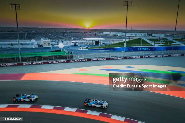 Peugeot Totalenergies Peugeot 9X8 Jean-Éric Vergne / Mikkel Jensen / Nico Müller during FIA WEC 1812 Km Free Practice at Lusail International Circuit...