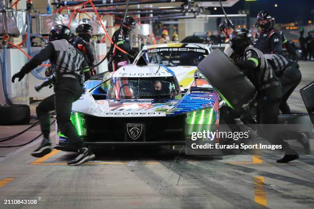 Peugeot Totalenergies Peugeot 9X8 Jean-Éric Vergne / Mikkel Jensen / Nico Müller during FIA WEC 1812 Km Free Practice at Lusail International Circuit...