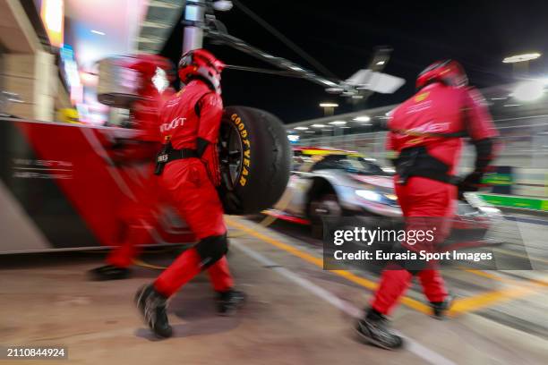 Vista Af Corse Ferrari 296 Gt3 François Heriau / Simon Mann / Alessio Rovera during FIA WEC 1812 Km Free Practice at Lusail International Circuit on...