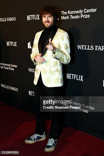 Comedian David Burd, also known as Lil Dicky, attends the Mark Twain Prize for American Humor at The Kennedy Center on March 24, 2024 in Washington,...