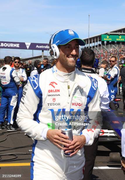 Daniel Ricciardo of Australia and Visa Cash App RB seen during the F1 Grand Prix of Australia at Albert Park Circuit on March 24, 2024 in Melbourne,...