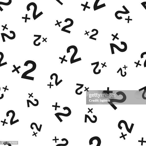 illustrazioni stock, clip art, cartoni animati e icone di tendenza di x2, due volte. modello senza soluzione di continuità. icone su sfondo bianco - moltiplicazione
