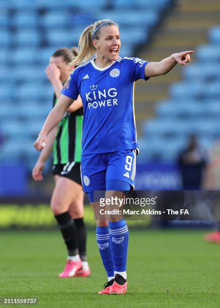 Lena Petermann of Leicester City during the Barclays Women´s Super League match between Leicester City and Brighton & Hove Albion at The King Power...
