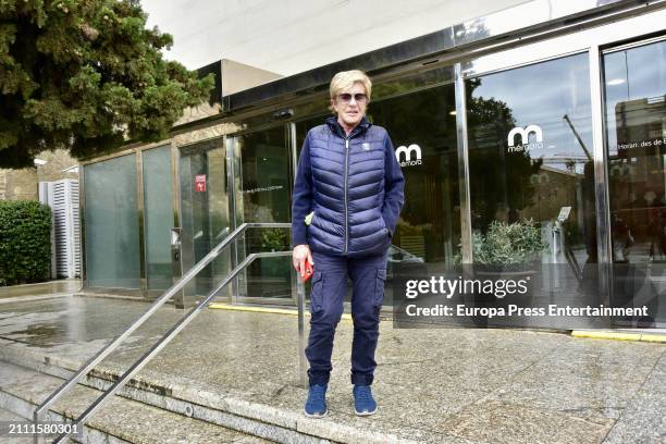 Chelo Garcia Cortes at the Les Corts morgue to bid farewell to actress Silvia Tortosa, on March 25 in Barcelona, Spain.