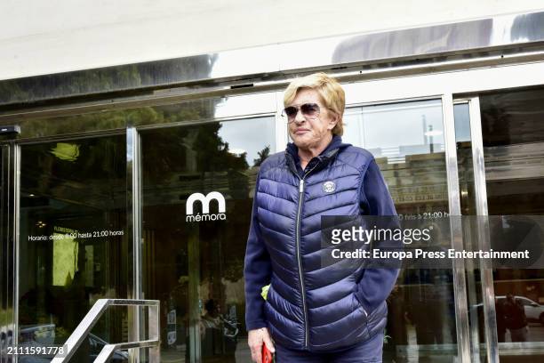 Chelo Garcia Cortes at the Les Corts morgue to bid farewell to actress Silvia Tortosa, on March 25 in Barcelona, Spain.