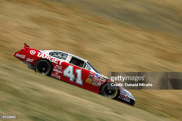 Casey Mears drives his Chip Ganassi Racing Target Dodge Intrepid during practice for the NASCAR Winston Cup Dodge Save Mart 350 at the Infineon...