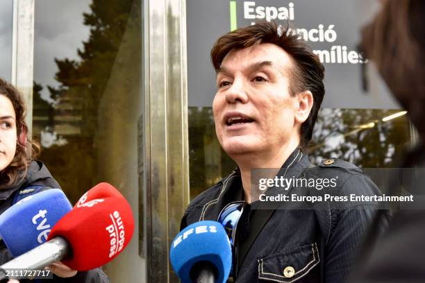 Chema Marin at the Les Corts morgue to say the last goodbye to actress Silvia Tortosa, on March 25 in Barcelona, Spain.