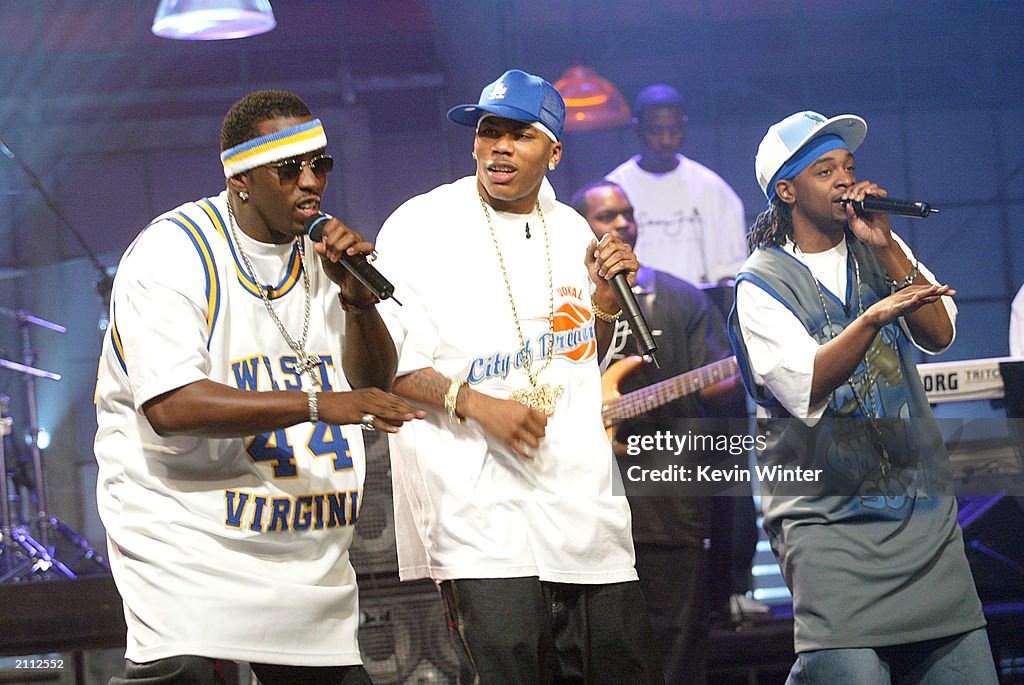 Rappers P. Diddy , Nelly and Murphy Lee perform on "The Tonight Show