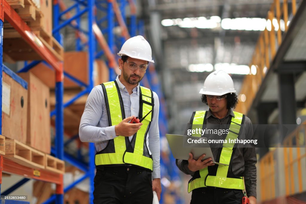 Audit Rack Warehouse Inventory Auditor Performing A Safety Ppe Walk Audit In The ...