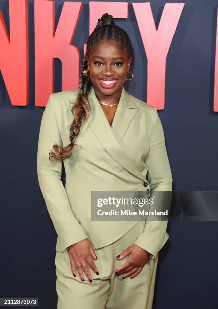 Clara Amfo attends the special screening of "Monkey Man" at Picturehouse Central on March 25, 2024 in London, England.