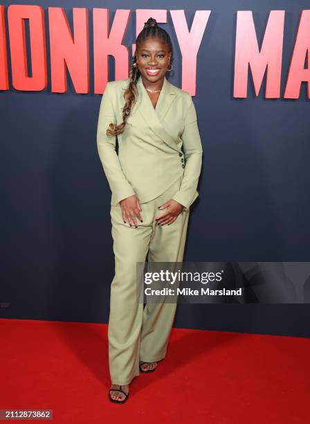 Clara Amfo attends the special screening of "Monkey Man" at Picturehouse Central on March 25, 2024 in London, England.