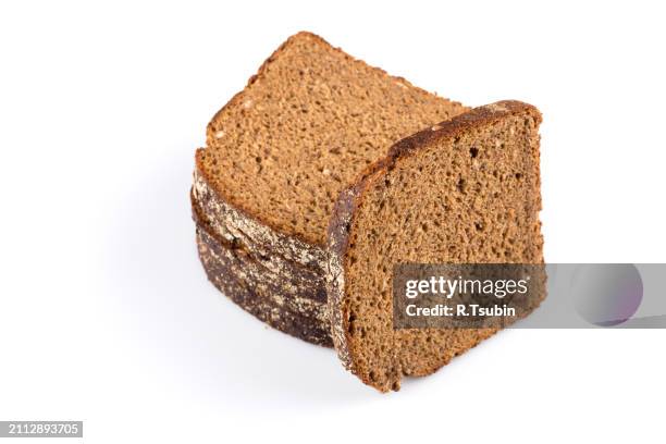 sliced of rye bread - sliced bread tower stock pictures, royalty-free photos & images