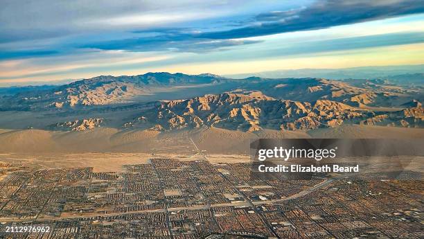 aerial view of suburban sprawl of las vegas - las vegas stock pictures, royalty-free photos & images