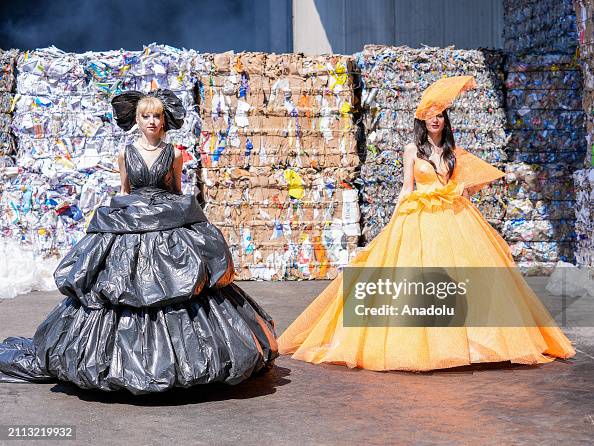 Zero waste themed fashion show at a recycling facility in Diyarbakir