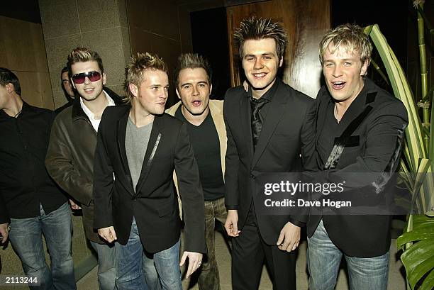 British Boy band Westlife attend the Launch Party for their Album 'Unbreakable' on November 11 held at Zuma restaurant in London, England. Mark...