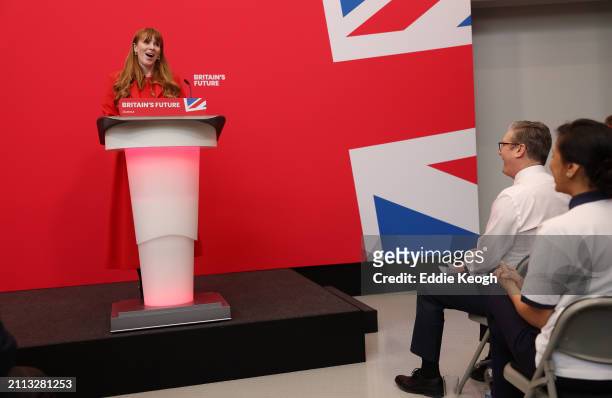 The Labour Leader Sir Keir Starmer and Deputy Leader Angela Rayner launch the party's campaign for the May 2 local elections in the Dudley North...
