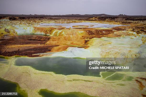General view of the hydrothermal system of Dallol, in the Danakil Depression of the Afar region, on March 24, 2024. In the heart of the Horn of...