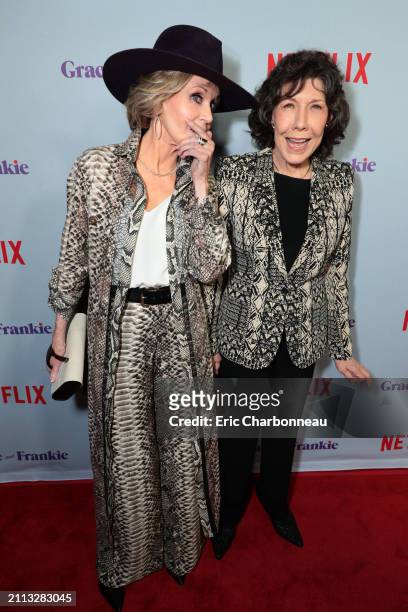 Jane Fonda and Lily Tomlin seen at Netflix Original Series "Grace and Frankie" Season 4 Premiere at Arclight Cinemas, Culver City, USA - 18 January...