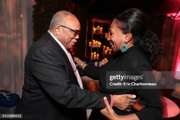 Quincy Jones and Ambassador Nicole Avant seen at Netflix toast celebrating the 90th Academy Awards nominees, Los Angeles, USA - 01 March 2018