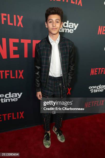 Marcel Ruiz seen at Netflix Original Series "One Day at a Time" Season 2 Premiere at Arclight Cinemas, Hollywood, USA - 24 January 2018