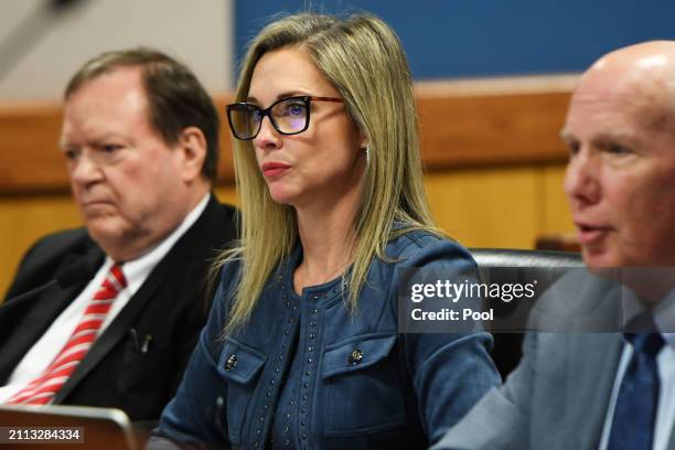 Attorney Jennifer Little, representing former U.S. President Donald Trump, listens during a hearing at the Fulton County Courthouse on March 28, 2024...