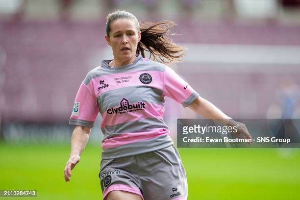 Partick Thistle's Linzi Taylor during the Sky Sports Cup Final match between Partick Thistle and Rangers at Tynecastle Park, on March 24 in...