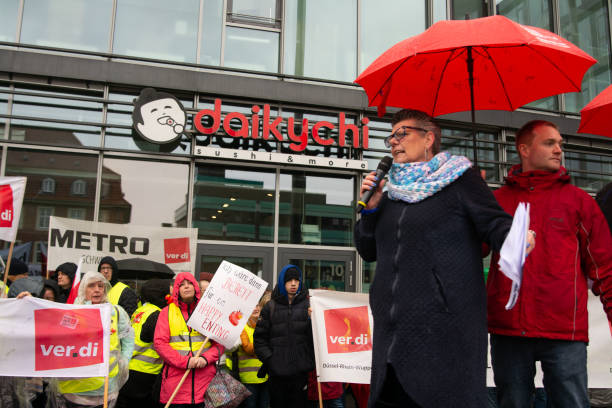 DEU: Retailer Workers Go On Strike In Bottrop