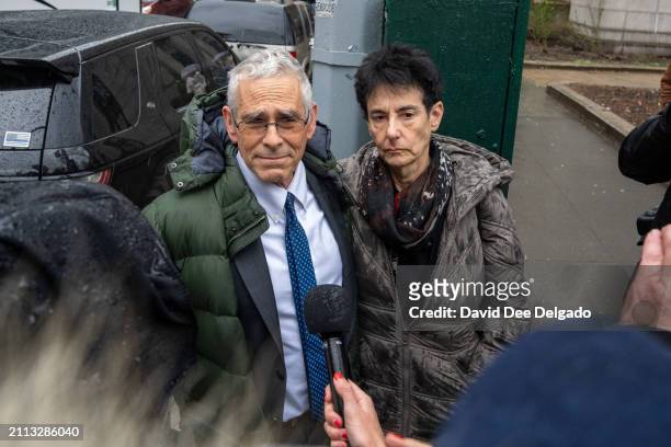 Barbara Fried and Allan Joseph Bankman, parents of FTX Co-Founder Sam Bankman-Fried, depart from federal court on March 28, 2024 in New York City....