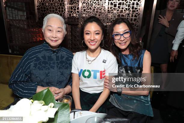Lisa Lu, Constance Wu and Michelle Yeoh seen at Warner Bros. 'Crazy Rich Asians' Celebration, Beverly Hills, USA - 05 November 2018