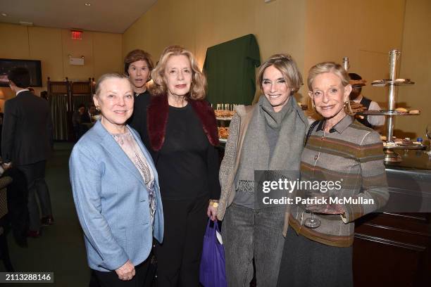 Jeannie Lawrence, Kathy Irwin, Michele Gerber Klein and Linda Lindenbaum attend Peter Gelb and Barbara Tober Backstage at the Metropolitan Opera at...