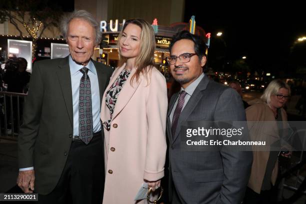 Clint Eastwood, Director/Producer/Actor, Brie Shaffer, Michael Pena seen at Warner Bros. Pictures World Premiere of 'The Mule' at Regency Village...