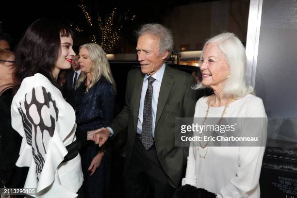 Graylen Spencer Eastwood, Clint Eastwood, Director/Producer/Actor, Maggie Johnson seen at Warner Bros. Pictures World Premiere of 'The Mule' at...