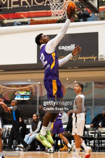 Billy Richmond of Camden Avalanche shoots the ball during the game against the Ridge View Blazers during The Throne high school basketball tournament...