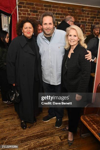 Anna Deavere Smith, David Babani and Daryl Roth attend the press night after party for "Power Of Sail" at the Menier Chocolate Factory on March 28,...