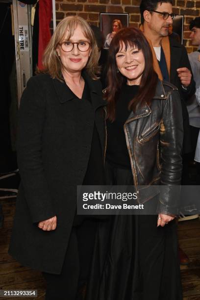 Jenna Russell and Finty Williams attend the press night after party for "Power Of Sail" at the Menier Chocolate Factory on March 28, 2024 in London,...