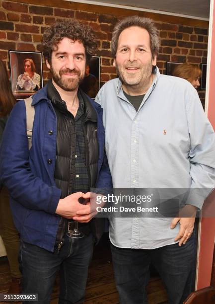 Paul Ready and David Babani attend the press night after party for "Power Of Sail" at the Menier Chocolate Factory on March 28, 2024 in London,...