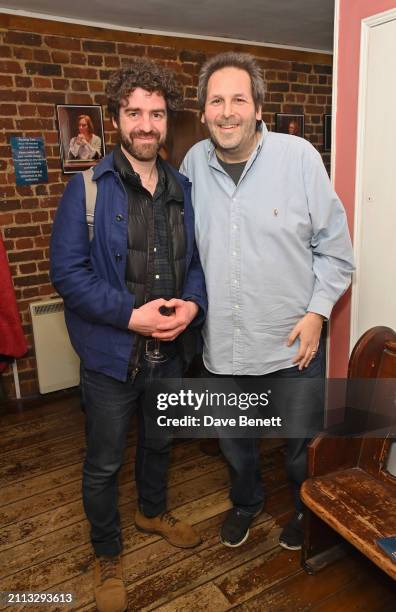 Paul Ready and David Babani attend the press night after party for "Power Of Sail" at the Menier Chocolate Factory on March 28, 2024 in London,...