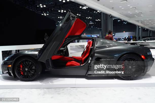 Rimac Nevera electric vehicle hypercar during the 2024 New York International Auto Show in New York, US, on Thursday, March 28, 2024. The event,...