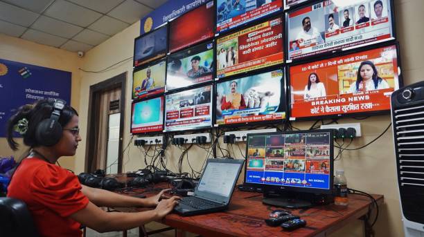IND: Media Monitoring Room At Thane District Information Office